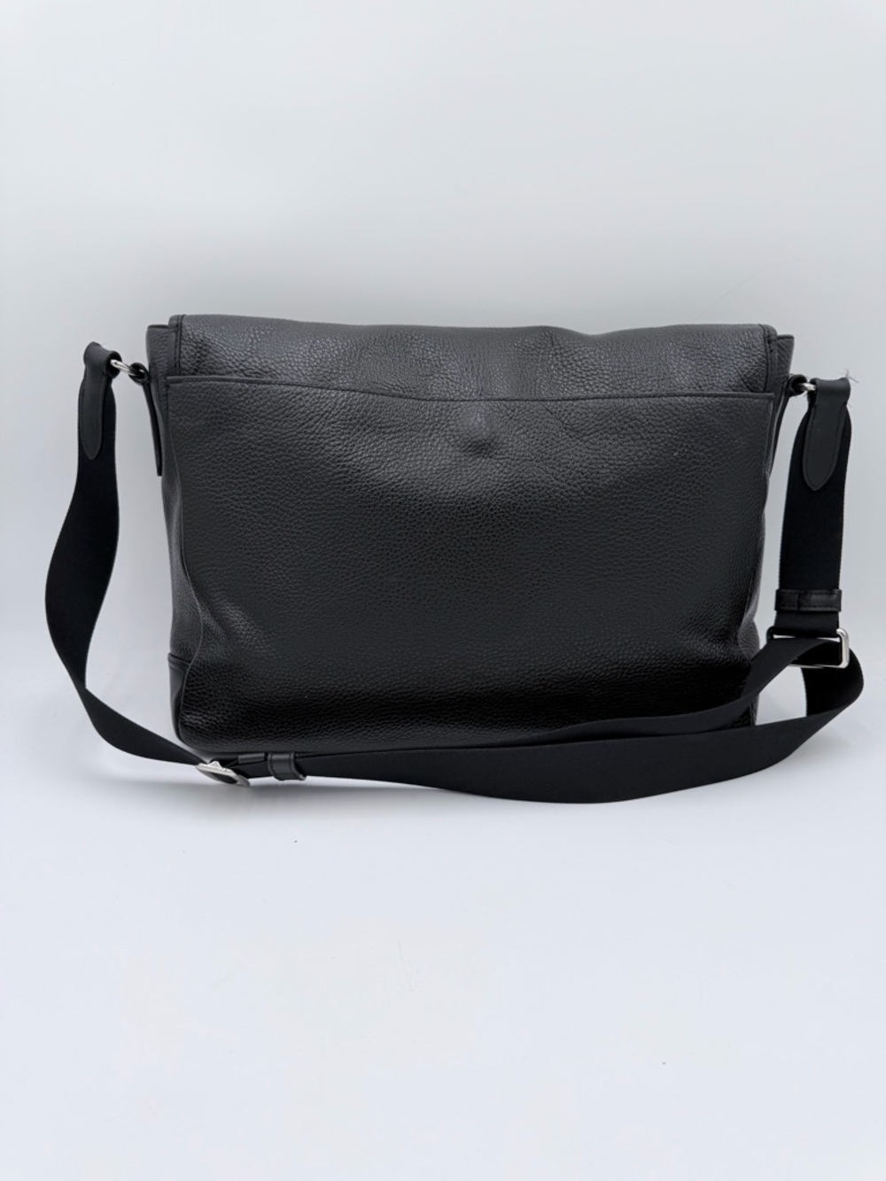 Coach Henry Messenger Bag Black Pebbled Leather Laptop Crossbody Work Bag F54149 - Picture 2 of 13